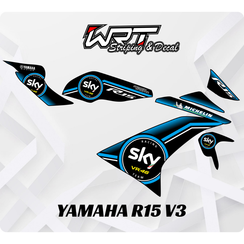 Striping R15 v3-Striping Hologram R15 v3-Stiker R15 v3-Decal R15 v3 SkyVr45