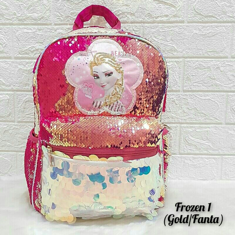 Tas Ransel Sequin Led &amp; Musik  Tas Sequin Tas anak SD Tas Anak Sekolah Sequin