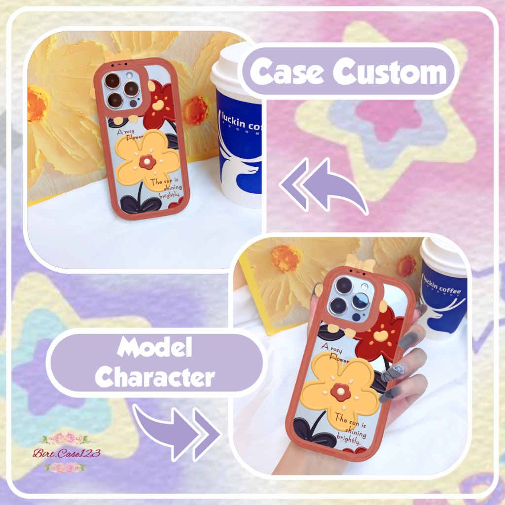 CUSTOM SOFTCASE PITACU FRAME KARAKTER CUSTOM FLOWERS SHINING FOR SAMSUNG A02S A03S A03 A04 A11 A12 A13 A21S A22 A32 A33 A20 A30 A50 A51 A52 A53 A73 BC7427