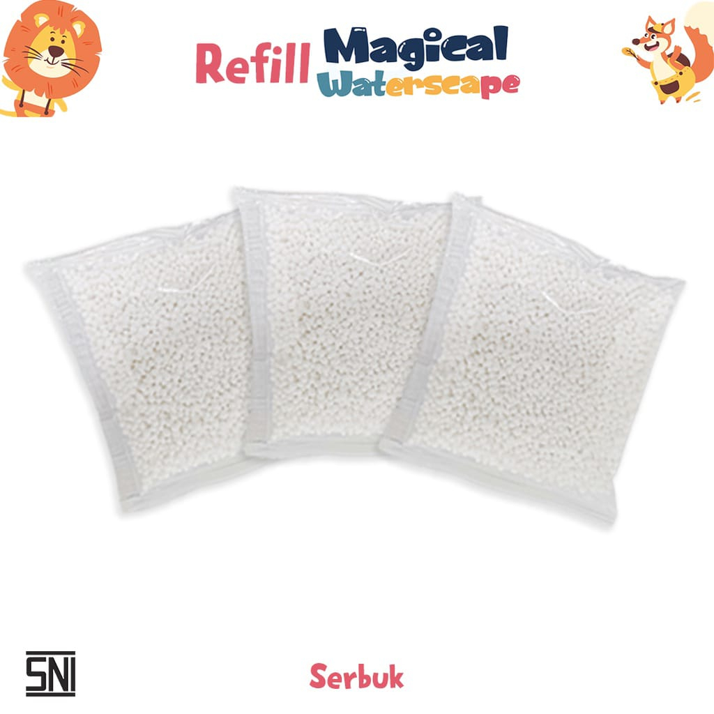 

SERBUK AJAIB Bubuk Refill Magical Waterscape POWDER MAGIC WATER SCAPE 50 gram Water magic Jelly Refil DIY