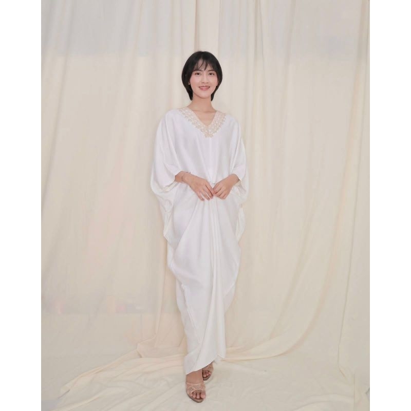 Gamis Lebaran Kaftan Casual Silky Premium Baju Lebaran Wanita