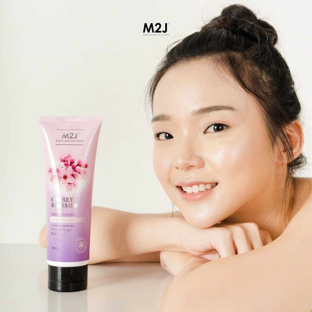 M2J Whitening Body Lotion Cherry Blossom 250 g | SIAP KIRIM | ORI