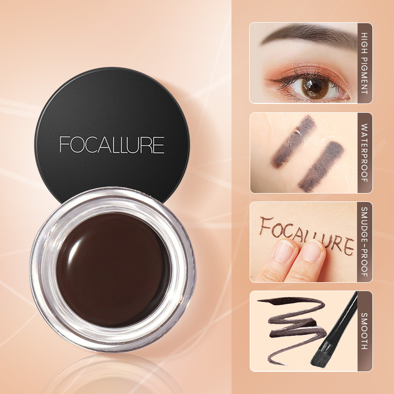 FOCALLURE Eyebrow Cream Waterproof Long-lasting Eyebrow Gel With Brush-Eye Cosmetic Fa23