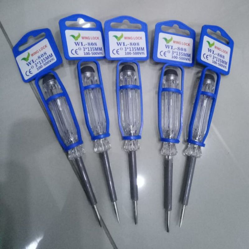 Wing Lock 808 , Tespen Testpen Obeng Gantung Abu - Abu