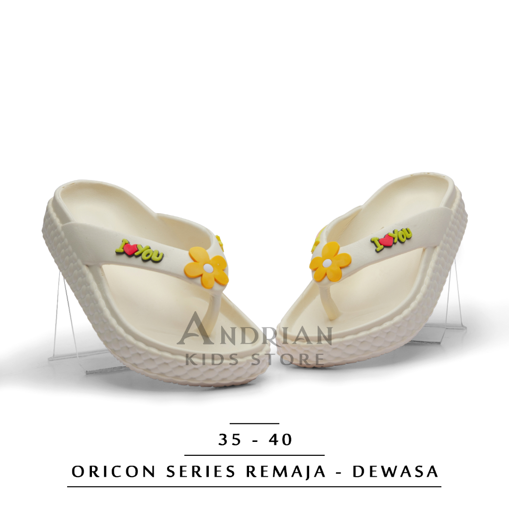 Andrian - Sandal wanita remaja - dewasa model jepit bunga matahari New hilos 822