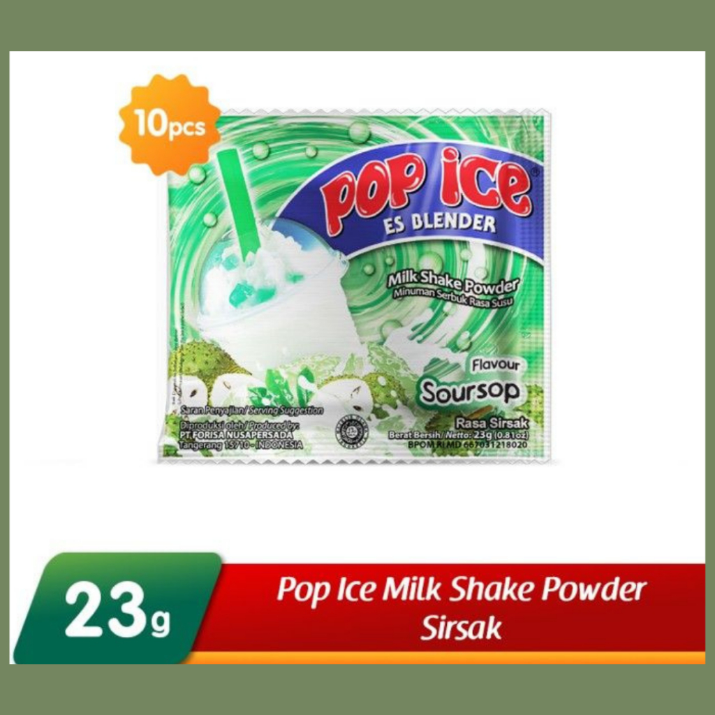 

POP ICE SIRSAK 10 pc / POP ICE SOURSOP / POP ICE SIRSAK SOURSOP