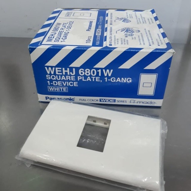 Frame Plat Cover Saklar 1 Gang 1 Device Panasonic WEHJ 6801 W Putih