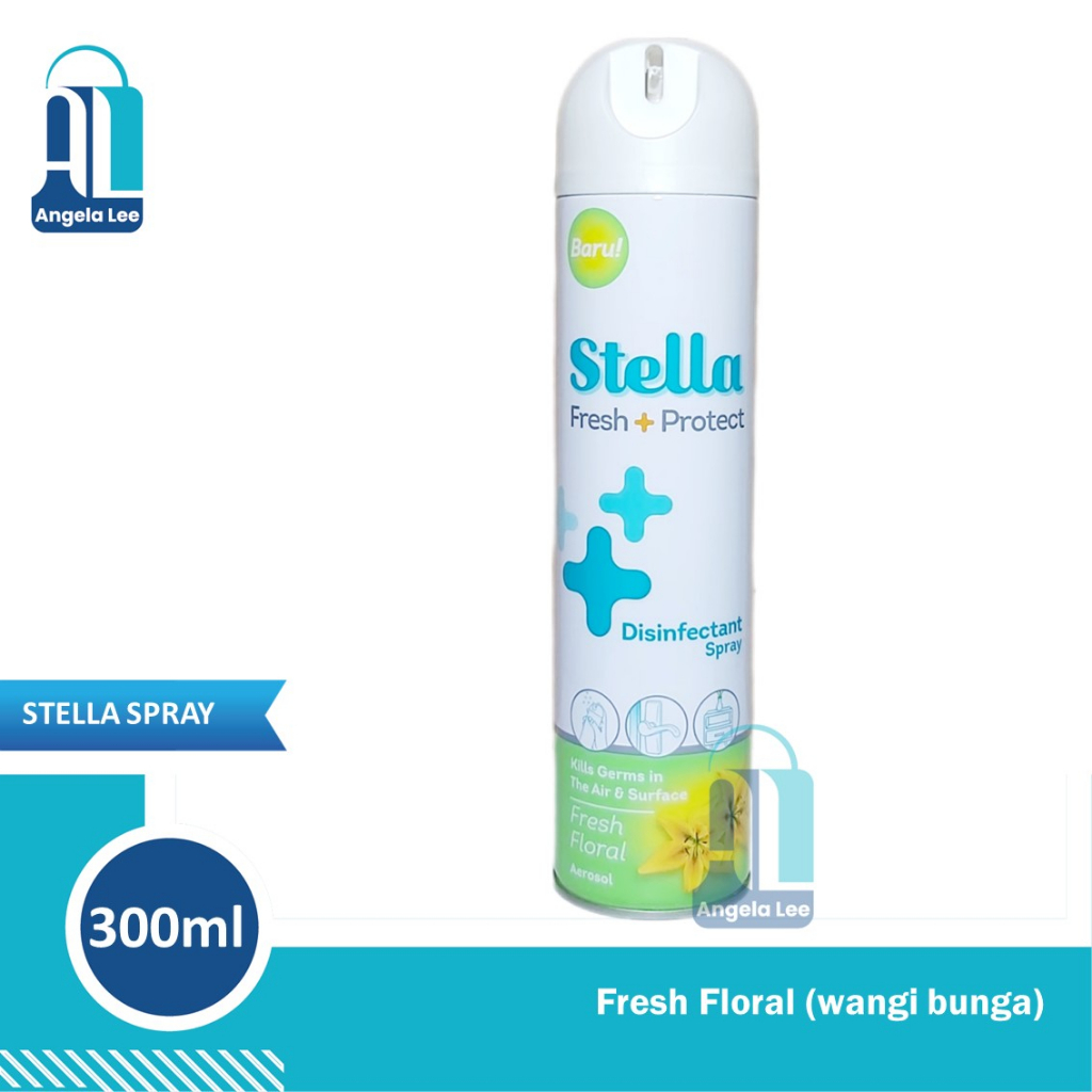 Stella Disinfectant Spray Fresh+Protect Pengharum Ruangan &amp; Semprot Barang 300ml Aerosol