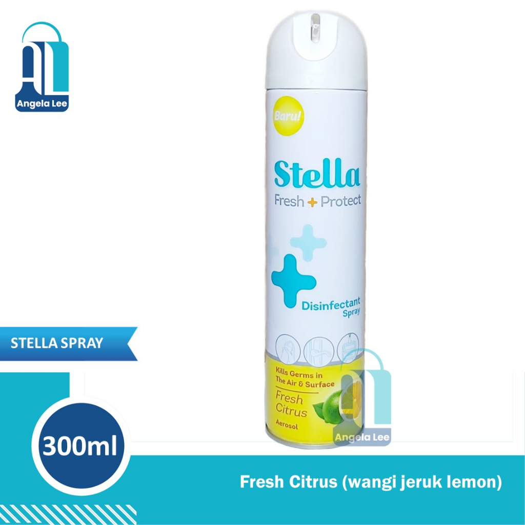 Stella Disinfectant Spray Fresh+Protect Pengharum Ruangan &amp; Semprot Barang 300ml Aerosol