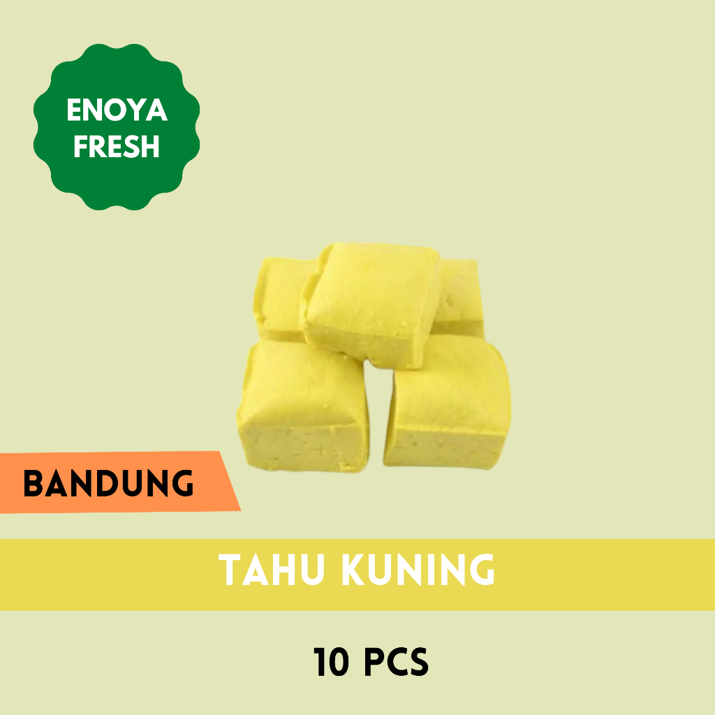 

Tahu Kuning 10 pcs ukuran besar & kecil Bandung