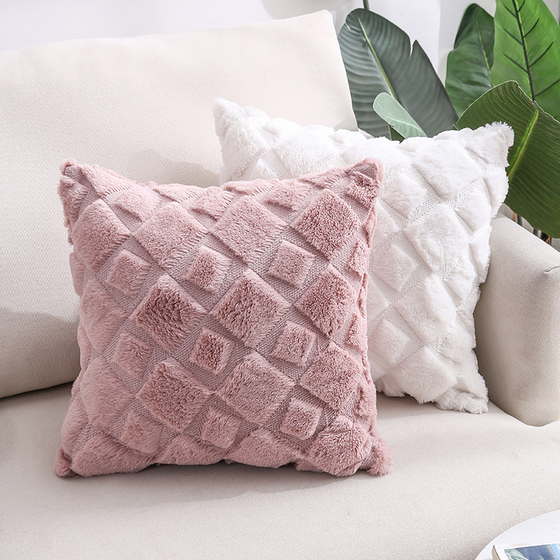 Nordic Pillow Cushion Cover / Sarung Bantal Sofa Kursi Tebal Premium Bludru Bulu Halus 2 Sisi