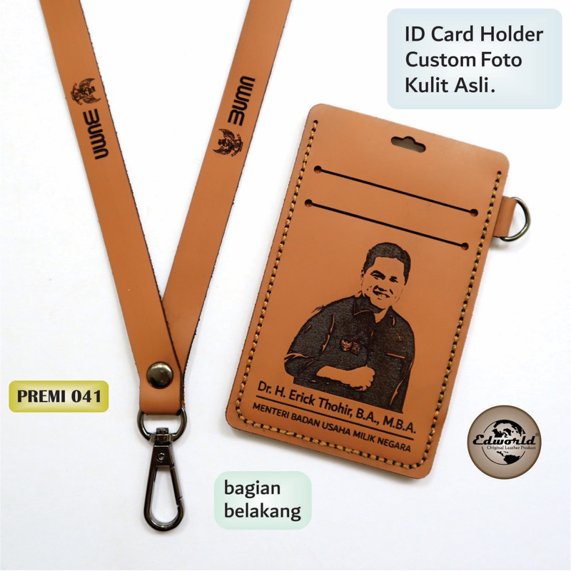 

ID Card Holder Kulit Asli Custom Foto