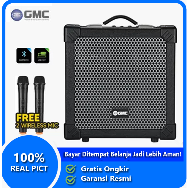 Speaker GMC 888Q Bluetooth Portable Free Mic(Microphone) Wireless Berkualitas
