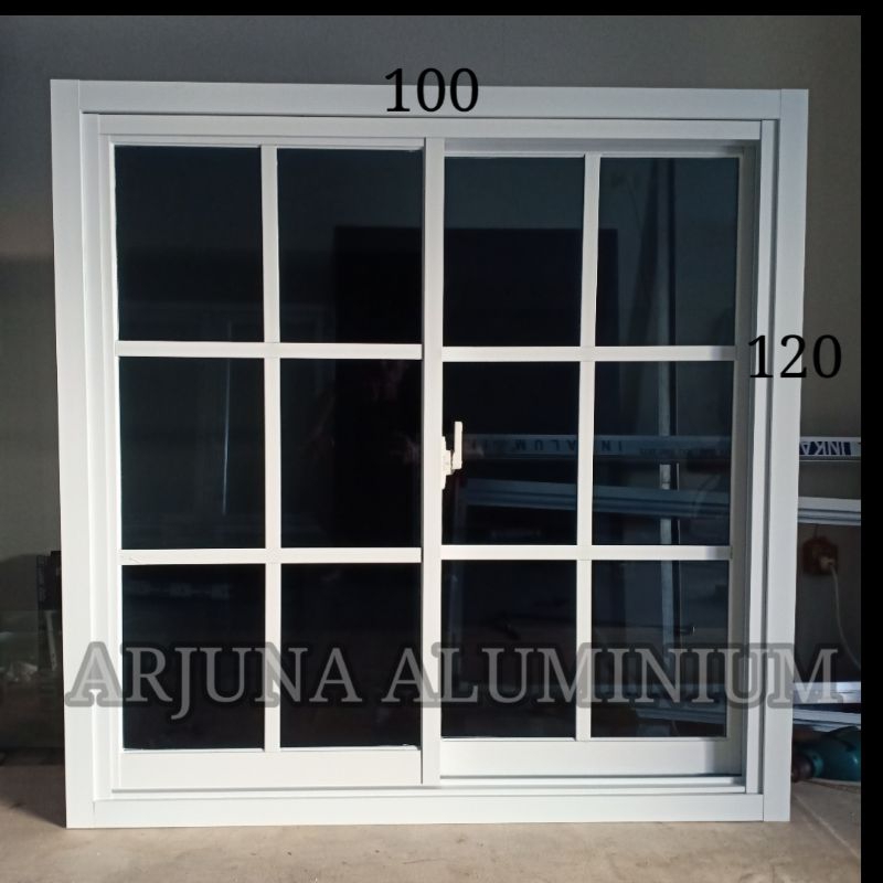 Jendela Sliding Aluminium 1 Set 120x100