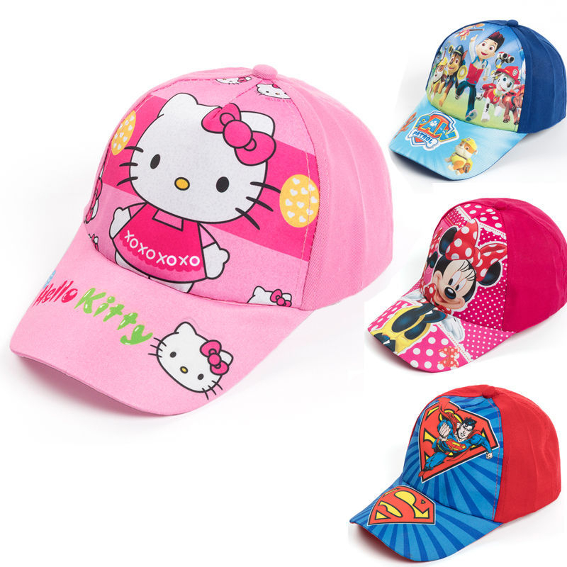 (Hello Girl)MZ33 Topi Anak Motif Karakter Kartun/Topi Baseball Anak Kartun Import