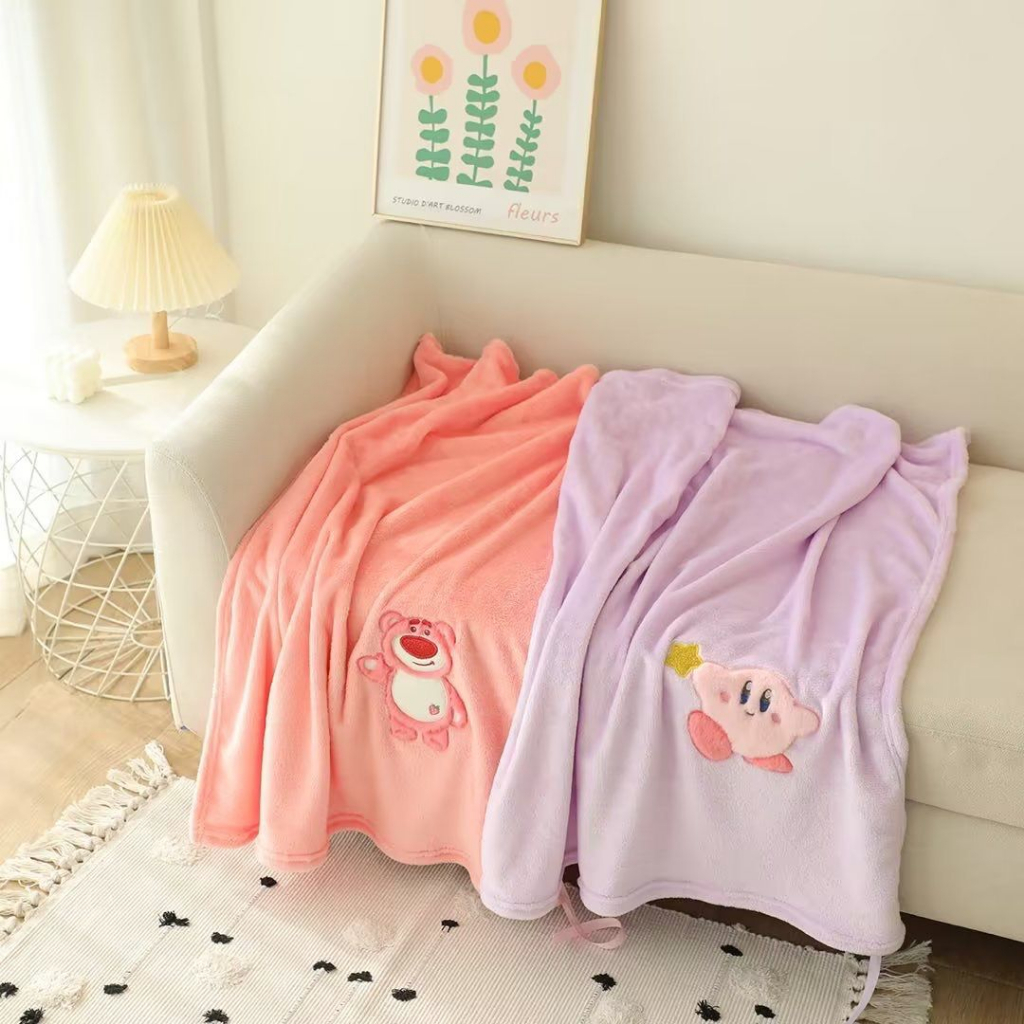 SELIMUT ANAK LOTSO KIRBY SULLEY MIKE STITCH DONALD DUCK MICKEY MOUSE ALIEN BLANKET IMPOR