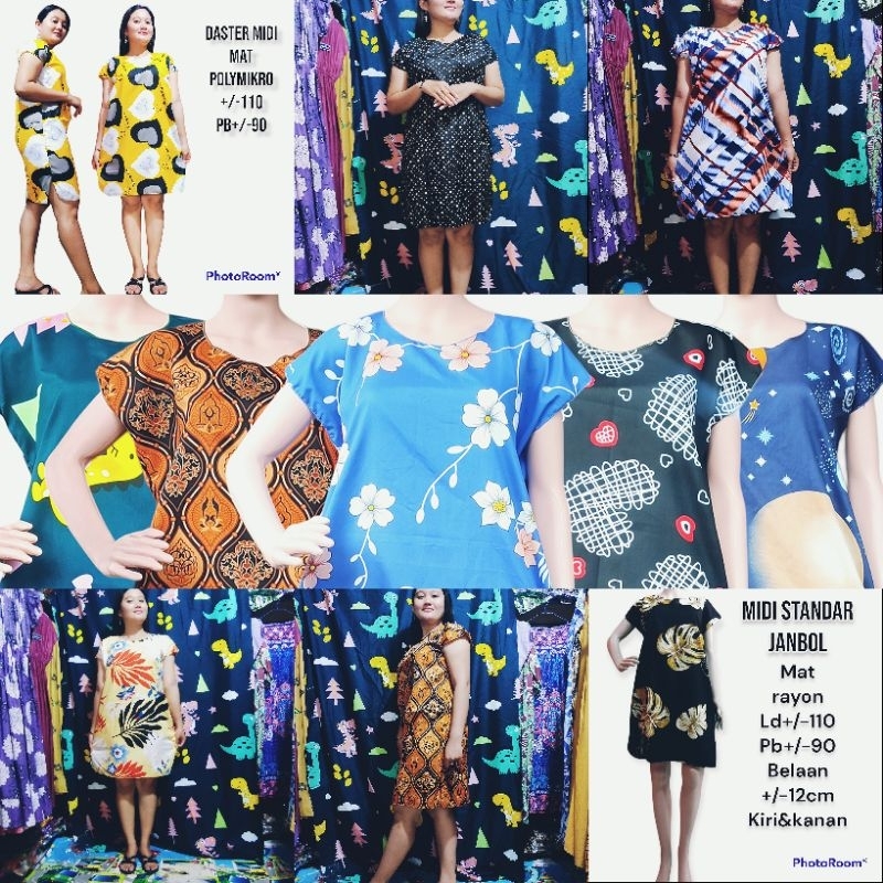 Daster murah bahan tebal lembut dan tidak luntur / Dress midi mini mat polymikro / Baju remaja / das