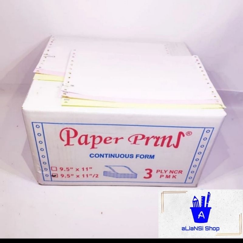 

Continuous Form 9,5" x 11"/2 (3 PLY) bagi 2 - merk PAPERPRYNS