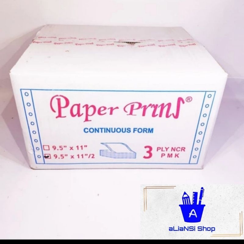 

Promo Continuous Form 9,5" x 11"/2 (3 PLY) bagi 2 - merk PAPERPRYNS