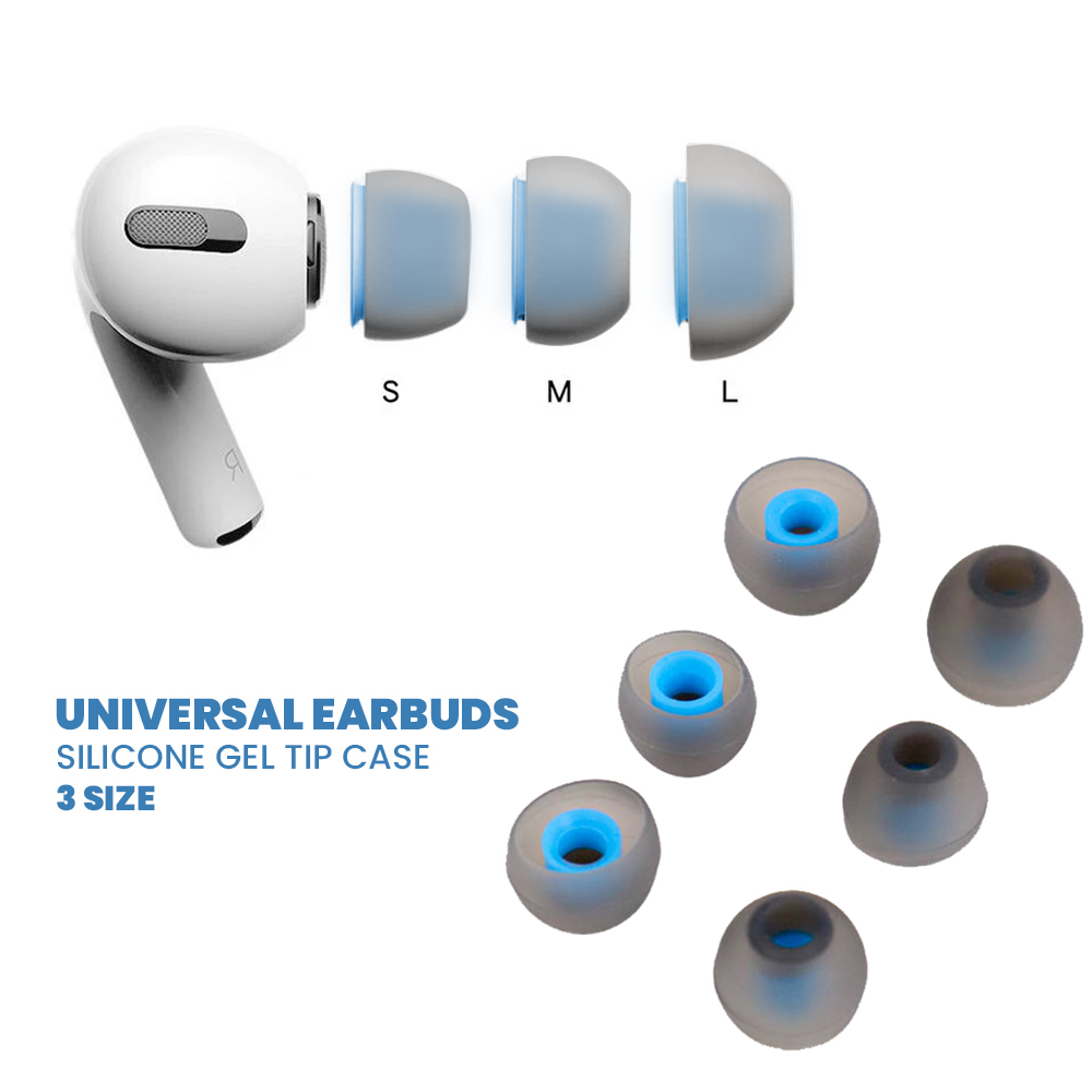 Universal Earbuds Silicone Gel Tip Case 3 Size