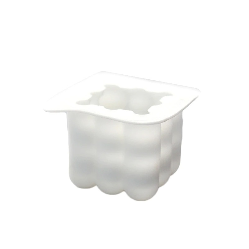 Cetakan Kue 3D Cube Baking Cake Dessert Molds Candle Silicone 1 - MH02 - White