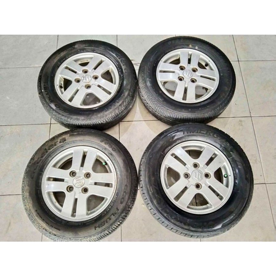 VELG BEKAS ORIGINAL STD ESTILO R13X5 LUBANG 4 PCD 4X100 + BAN 165 65 R13
