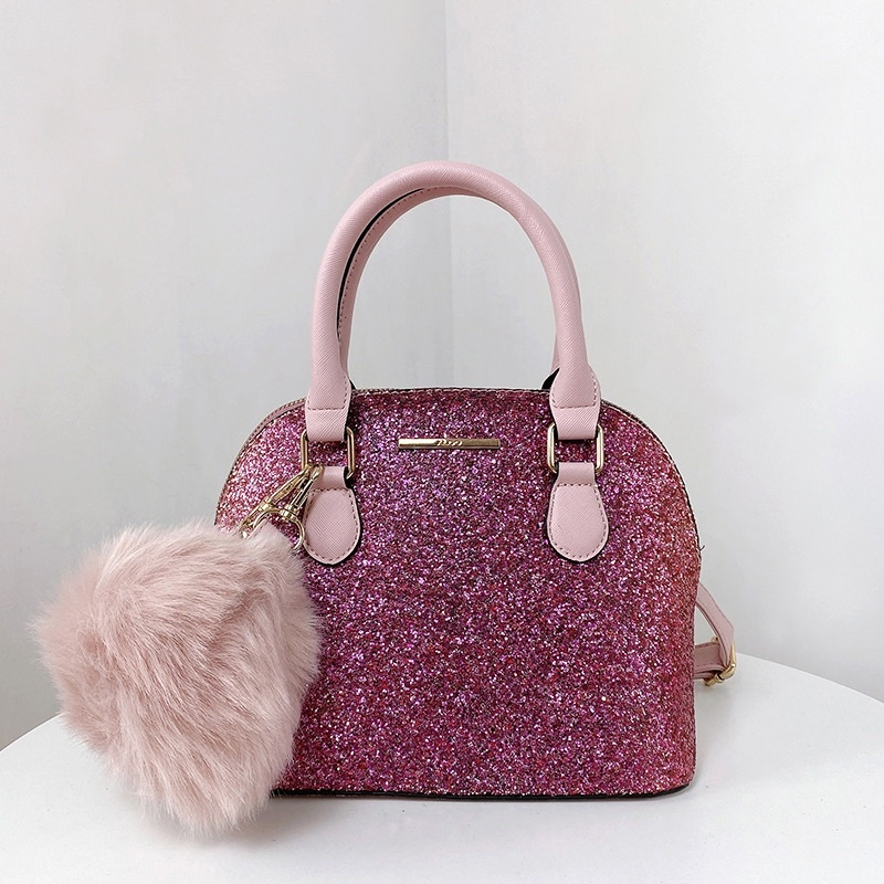 ALDO Sling Bag Crossbody Glitter Fuschia Rainbow / Tas Selempang Wanita
