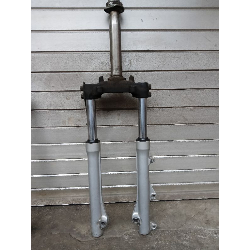 Shock Skok Depan kanan kiri plus segitiga Fullset Lengkap Honda New Scoopy FI 2014 2015 2016 Silver 