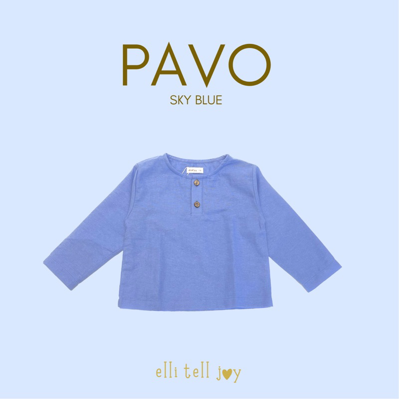 ELLITELLJOY - PAVO LONG SHIRT - Kemeja Anak Lengan Panjang - Baju Anak Lengan Panjang - Baju Anak Laki-Laki Usia 1 - 6 Tahun