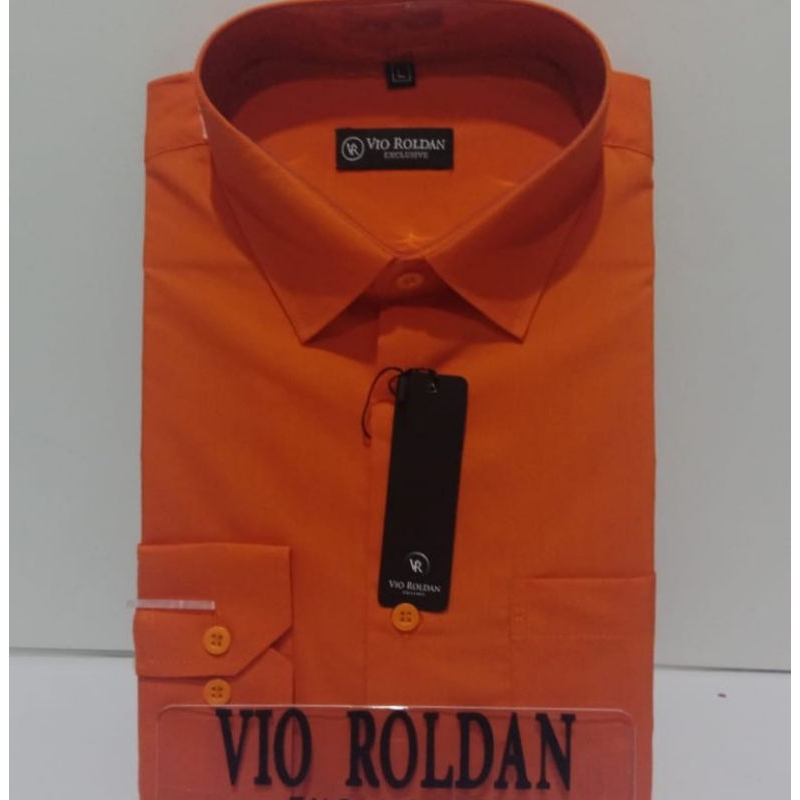 Vio Roldan Kemeja Polos XXXL Lengan Panjang Kemeja Kerja Kemeja Katun Kemeja Pria