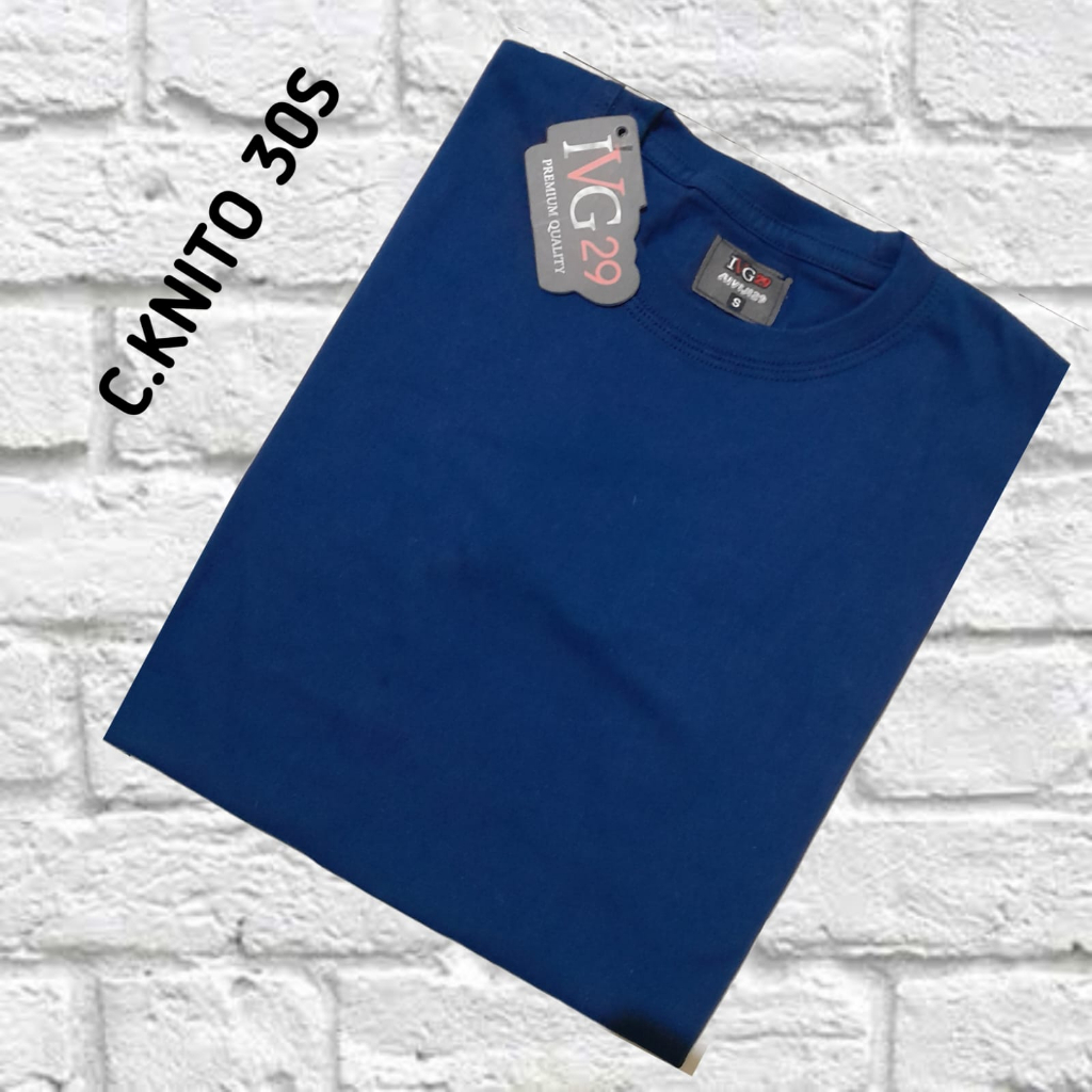 KAOS POLOS LENGAN PENDEK IVG29 COTTON COMBED 30s KNITTO PREMIUM