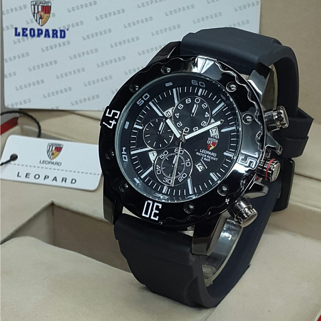 Jam Tangan Leopard Rubber A5