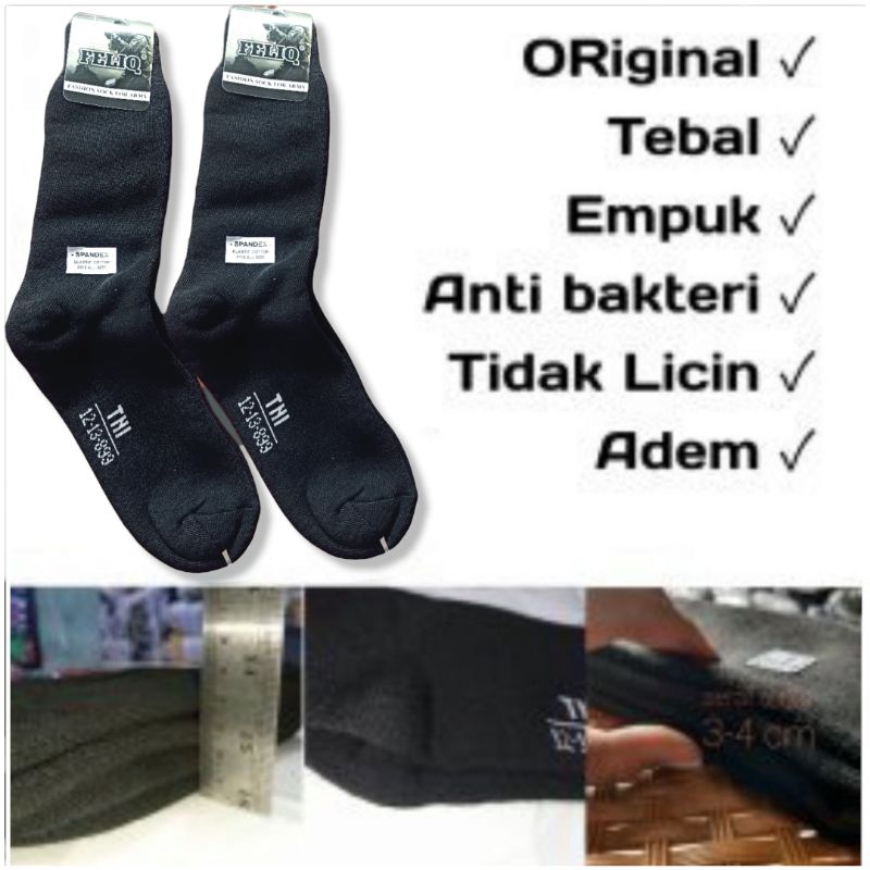 Kaos Kaki TNI Tebal/Kaos Kaki POLRI/Kaos Kaki Tebal/Kaos Kaki PDL/Kaos Kaki Panjang Tebal/Koas Kaki Dewasa