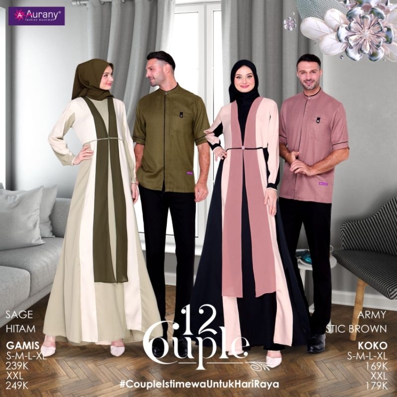 AURANY COUPLE 12 BAJU COUPLE AURANY TERBARU 2023 BAJU COUPLE LEBARAN