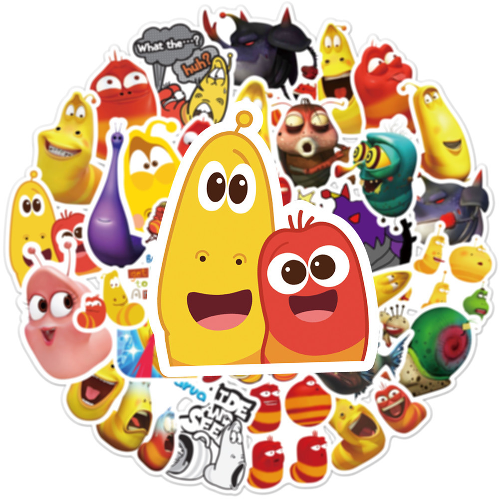 

Stiker Kartun larva isi 23 pcs