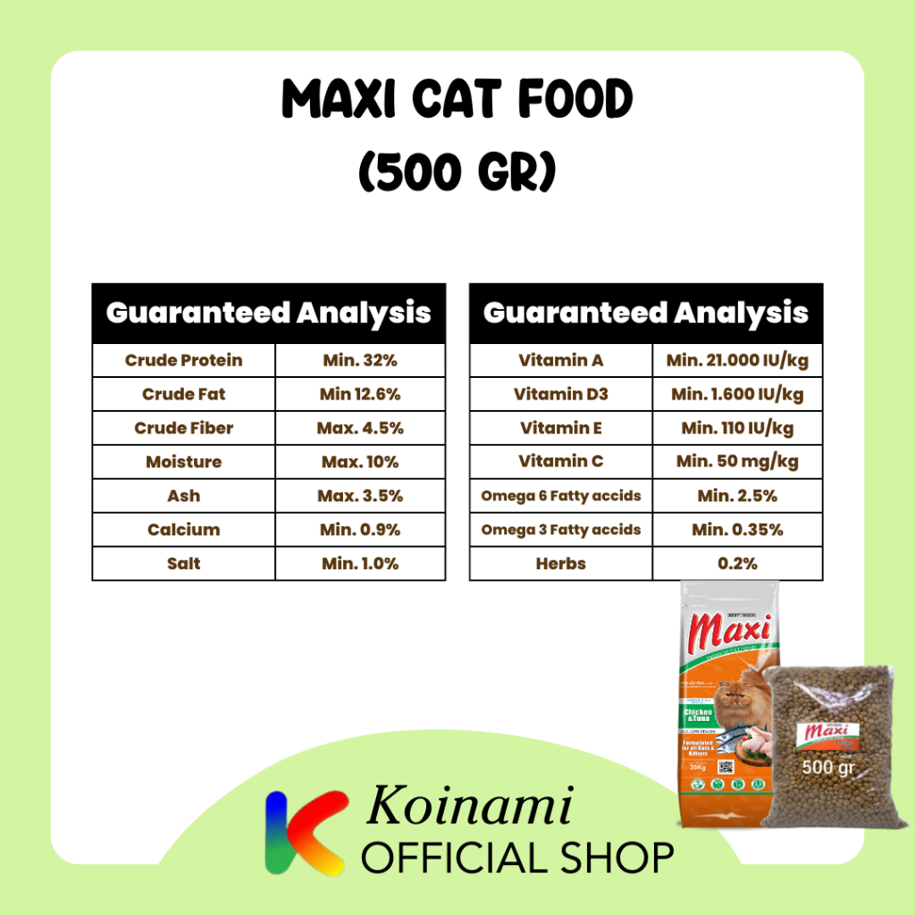 MAXI CHICKEN &amp; TUNA 500gr repack  / makanan kucing / cat food