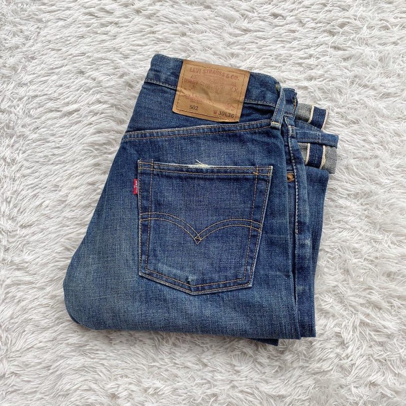 Levis 502 Big E Vintage Selvedge Jeans Denim