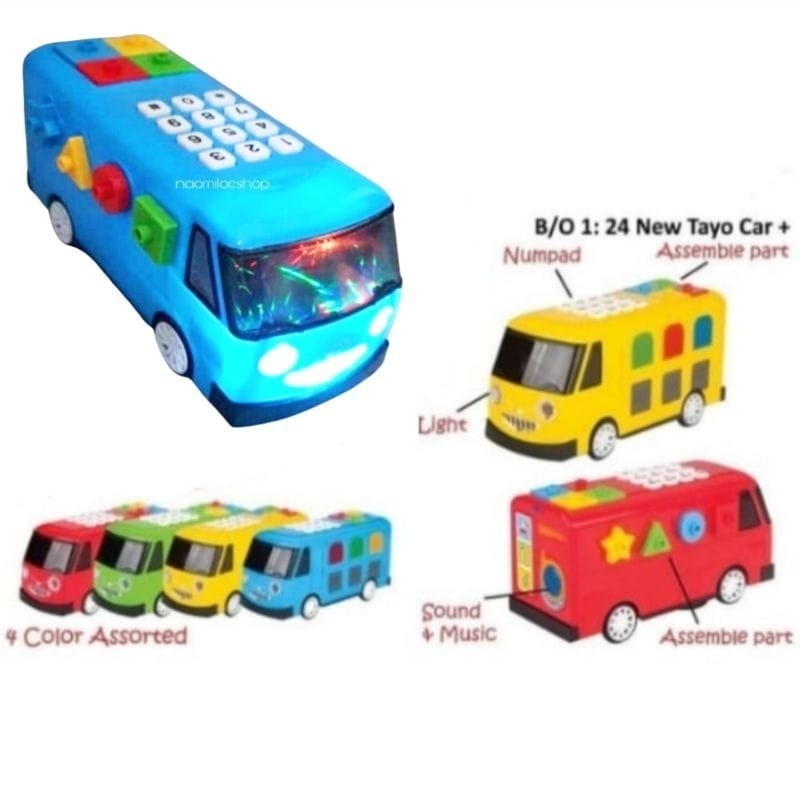 MAINAN ANAK BUS TAYO TOYA EDUKASI PUZZLE BERNYANYI LAMPU MUSIK / MOBIL BUS TAYOO BATRAI