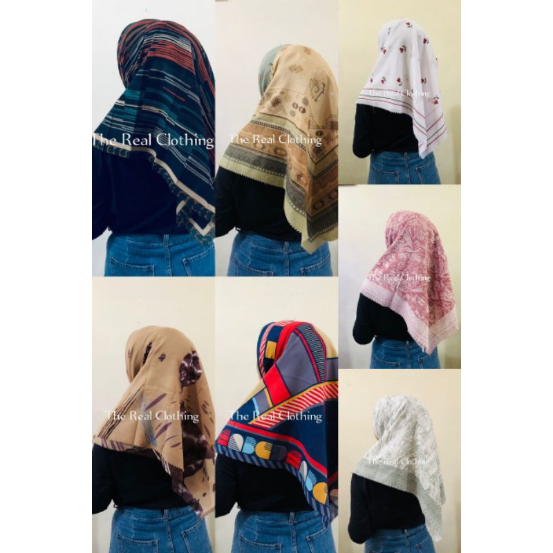 (PART 3) OOTD HIJAB SEGI EMPAT || KERUDUNG SEGI EMPAT MOTIF TERBARU