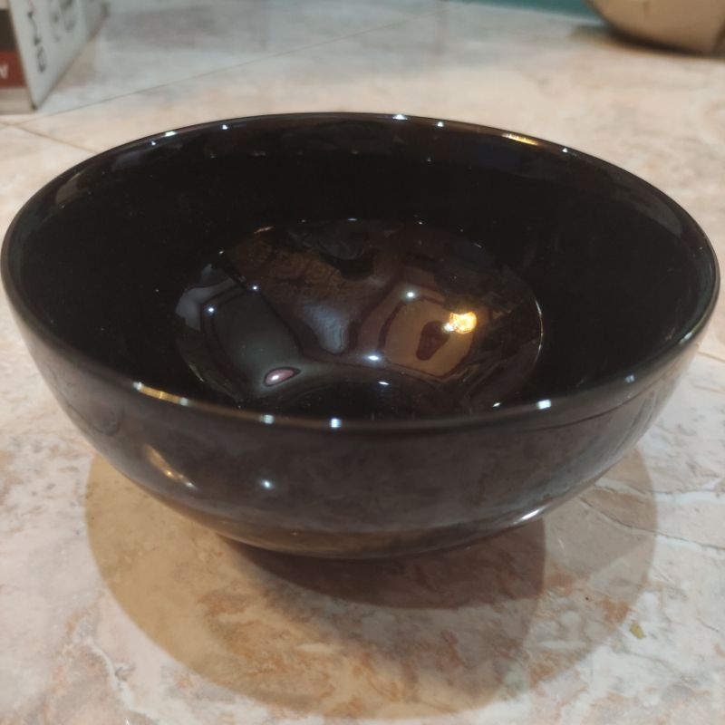 Mangkuk Keramik Hitam / Mangkok Keramik Hitam Polos 1pcs