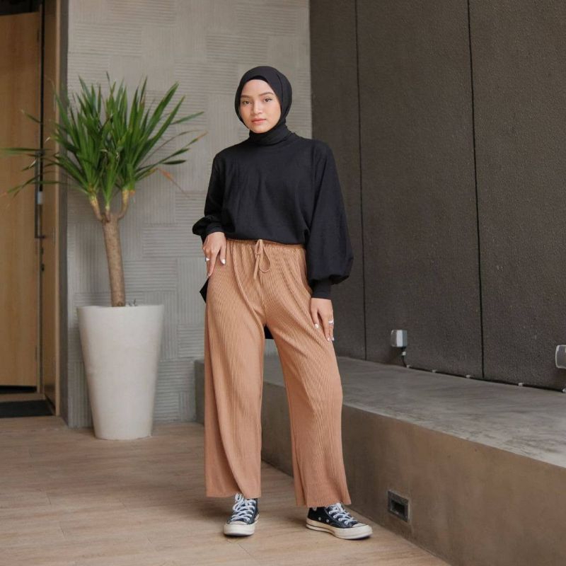 Kulot Plisket Lidi Jumbo Hyget| kulot jumbo | kulot lidi | celana kulon | celana kekinian