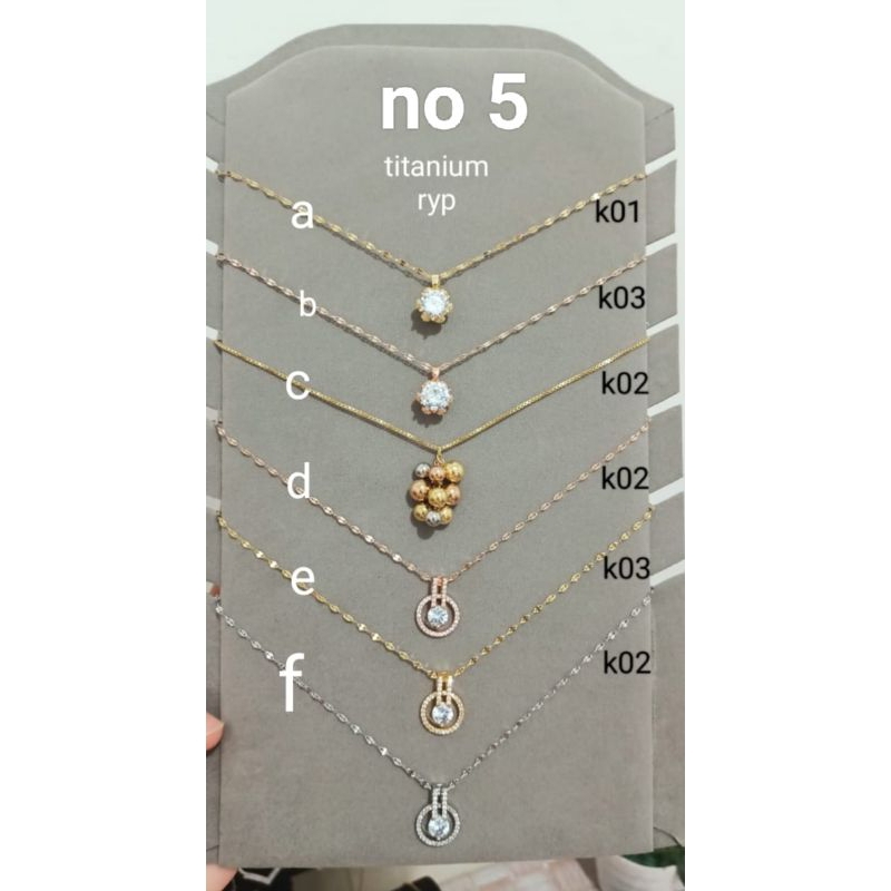 Kalung titanium asli kode k02, tidak luntur, mewah,unik