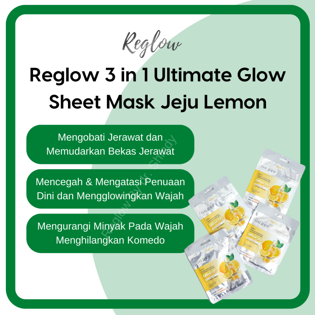 PAKET REGLOW UNTUK KULIT BERJERAWAT acne Reglow Facial Wash Serum cream free masker