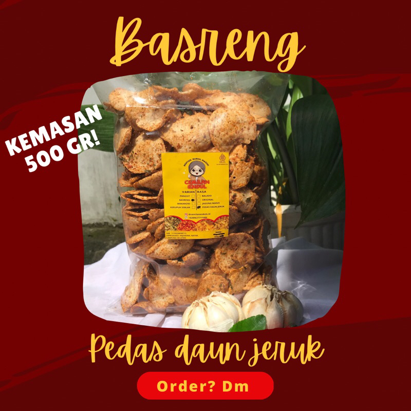 

Basreng pedas daun jeruk 500gr