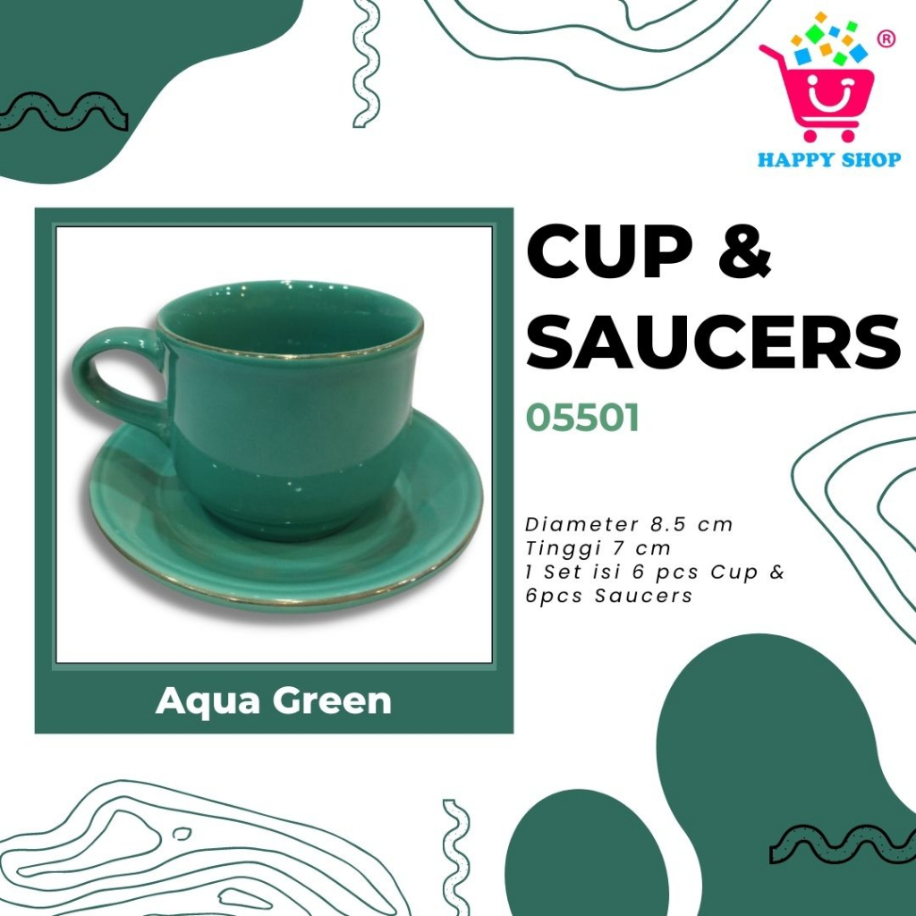 Sango Set Cup + Saucers 05501 / Cangkir Lepek