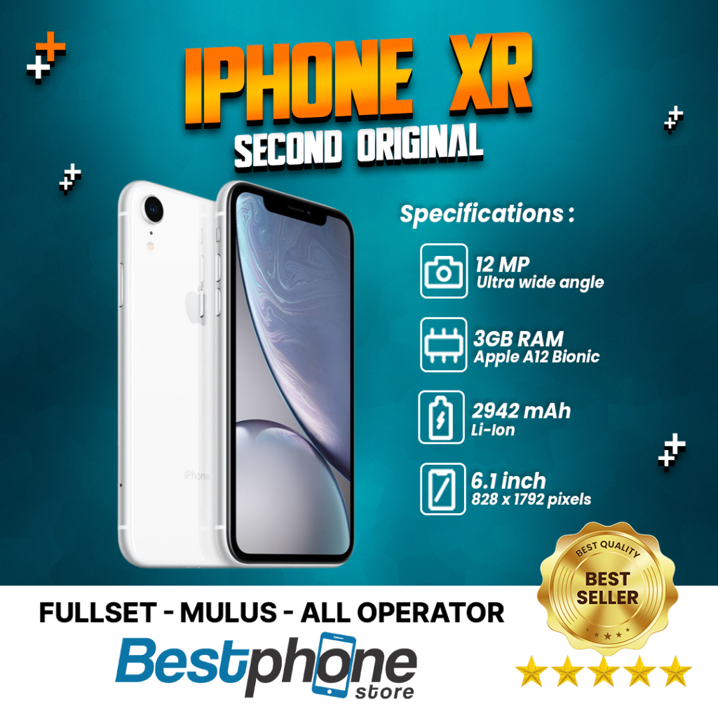 iPhone Xr 128Gb Second Original 100% Fullset All Operator