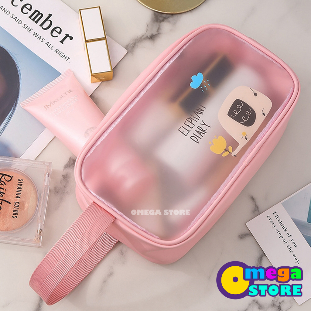 [O&amp;S] Tas Make Up Waterproof Washbag Kosmetik Travel Portable Karakter Lucu Tas Peralatan Kamar Mandi-OS297