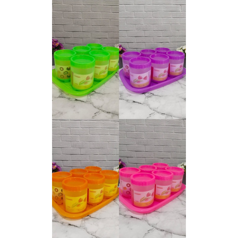 Toples set nampan / toples lebaran / toples kue