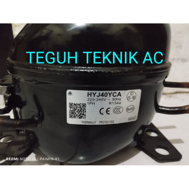 Kompresor pendingin Lemari Es mesin kulkas 1 pintu ukuran 1/8 pk copotan seken