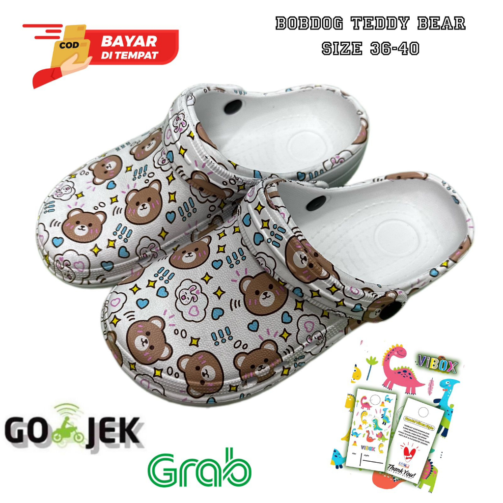 Cuci gudang Sandal Baim Kodok Motif Teddy Bear Size 36-40 PROMO MITRA